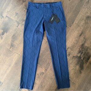 J. Lindeberg Men’s Navy Patterned Stretch Golf Pants